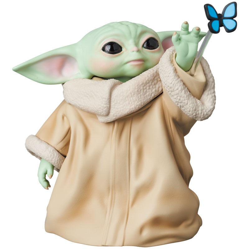 MEDICOM TOY ULTRA DETAIL MINI FIGURES STAR WARS THE MANDALORIAN THE CHILD BLUE BUTTERFLY