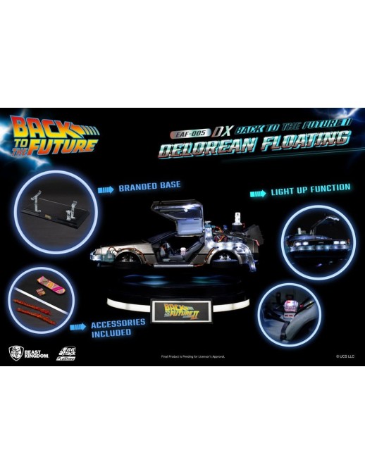 Beast Kingdom Egg Attack Floating Back to the Future II Delorean Deluxe Version