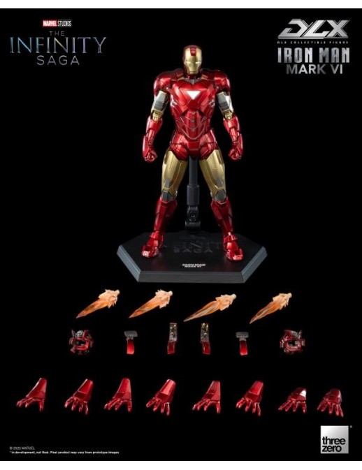 Threezero Avengers Infinity Saga DLX Collectible Figure Iron Man Mark VI 1/12 Scale