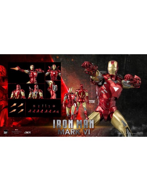Threezero Avengers Infinity Saga DLX Collectible Figure Iron Man Mark VI 1/12 Scale