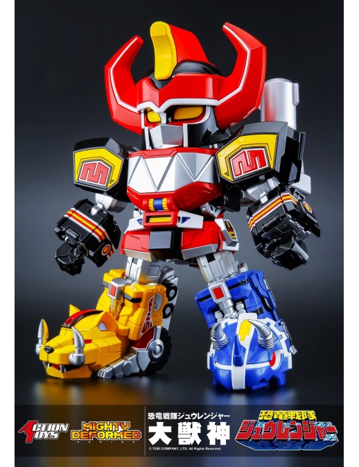 Action Toys Mighty Deformed Mighty Morphin Power Rangers Megazord Daizyujin Kyoryu Sentai Zyuranger