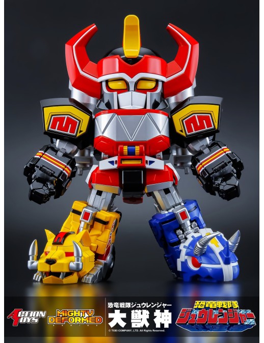 Action Toys Mighty Deformed Mighty Morphin Power Rangers Megazord Daizyujin Kyoryu Sentai Zyuranger