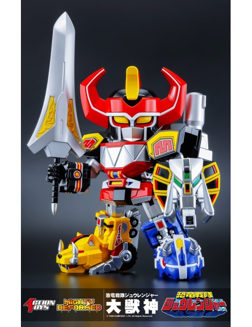 Action Toys Mighty Deformed Mighty Morphin Power Rangers Megazord Daizyujin Kyoryu Sentai Zyuranger