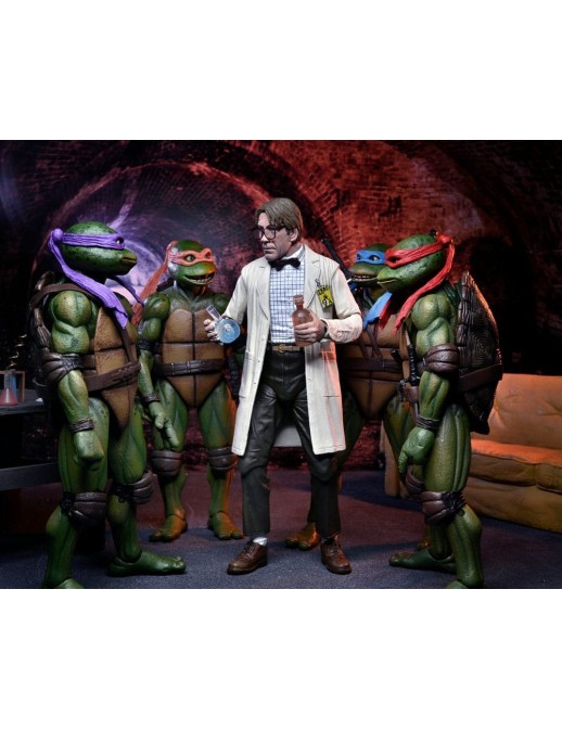 Neca Teenage Mutant Ninja Turtles 2 Lab Coat Professor Perry & Hazmat Suit Professor Perry