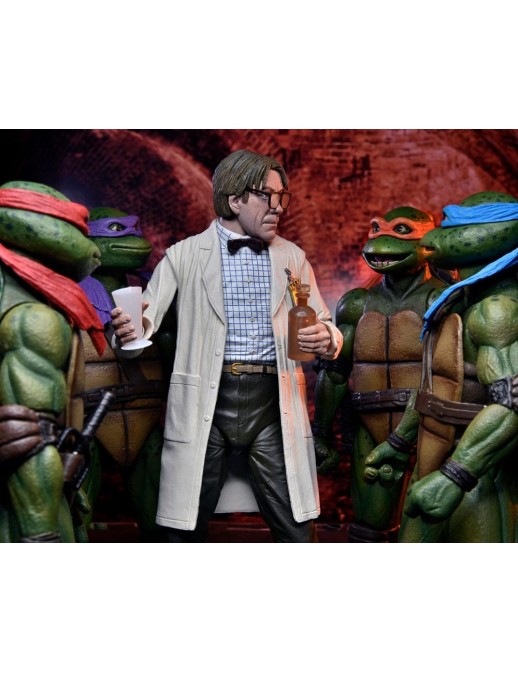 Neca Teenage Mutant Ninja Turtles 2 Lab Coat Professor Perry & Hazmat Suit Professor Perry
