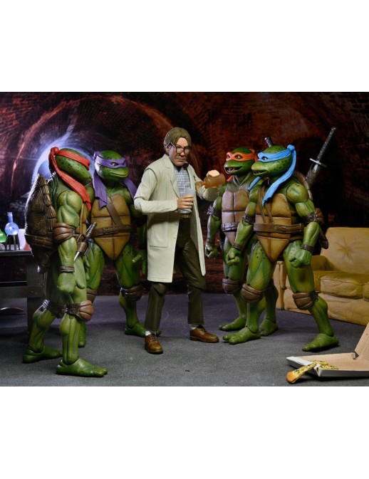 Neca Teenage Mutant Ninja Turtles 2 Lab Coat Professor Perry & Hazmat Suit Professor Perry
