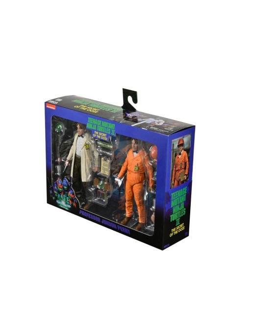 Neca Teenage Mutant Ninja Turtles 2 Lab Coat Professor Perry & Hazmat Suit Professor Perry