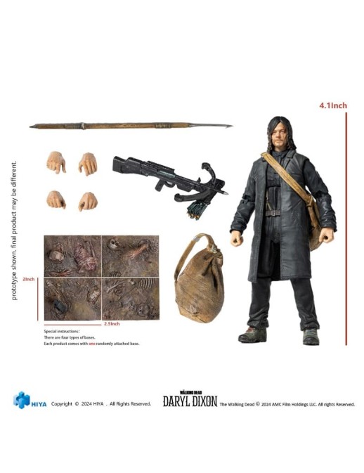 Hiya Toys Exquisite Mini Series The Walking Dead Daryl Dixon 1/18 Scale