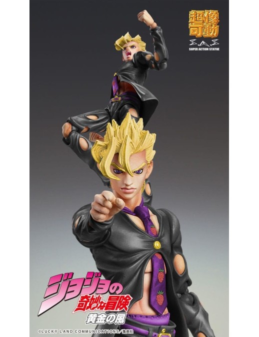Medicos Super Action Statue JoJo's Bizarre Adventure Golden Wind Pannacotta Fugo Black Version