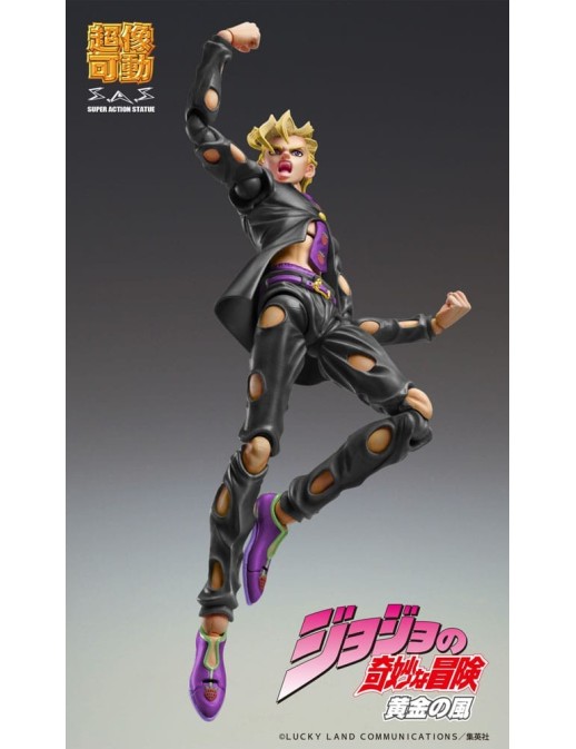 Medicos Super Action Statue JoJo's Bizarre Adventure Golden Wind Pannacotta Fugo Black Version