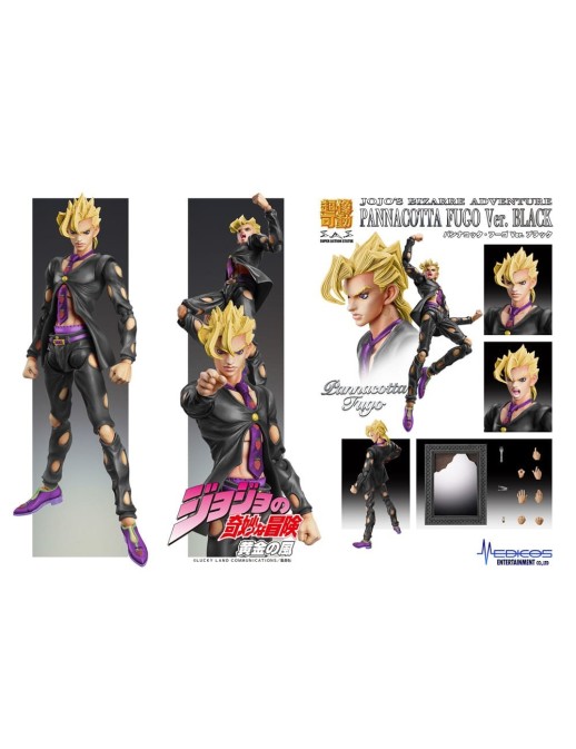 Medicos Super Action Statue JoJo's Bizarre Adventure Golden Wind Pannacotta Fugo Black Version
