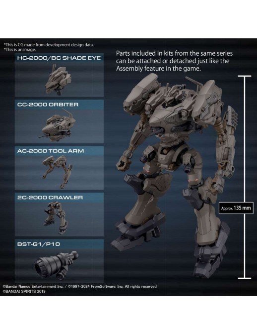 Bandai 30 Minutes Missions Armored Core VI Fires of Rubicon RaD CC-2000 Orbiter Nightfall