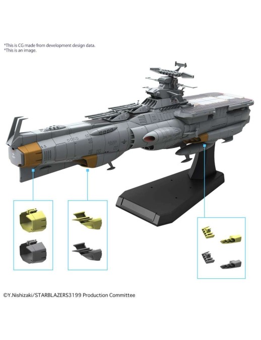 Bandai Be Forever Yamato REBEL 3199 Earth Defense Force Asuka Class Supply Carrier DX Version 1/1000 Scale Model Kit