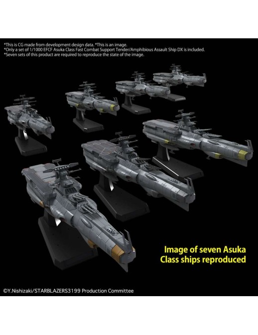 Bandai Be Forever Yamato REBEL 3199 Earth Defense Force Asuka Class Supply Carrier DX Version 1/1000 Scale Model Kit