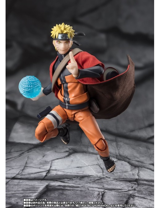 Bandai S.H. Figuarts Naruto Shippuden Naruto Uzumaki Sage Mode The Savior of Konoha Who Inherits the Will of His Master