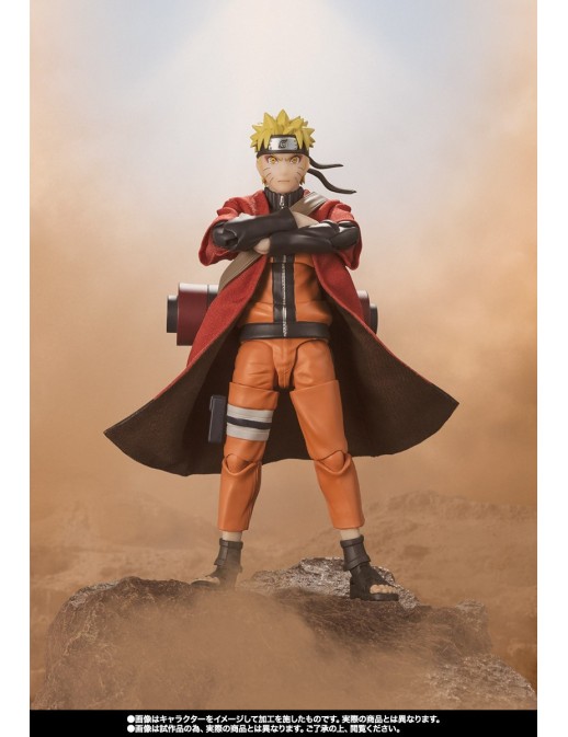 Bandai S.H. Figuarts Naruto Shippuden Naruto Uzumaki Sage Mode The Savior of Konoha Who Inherits the Will of His Master
