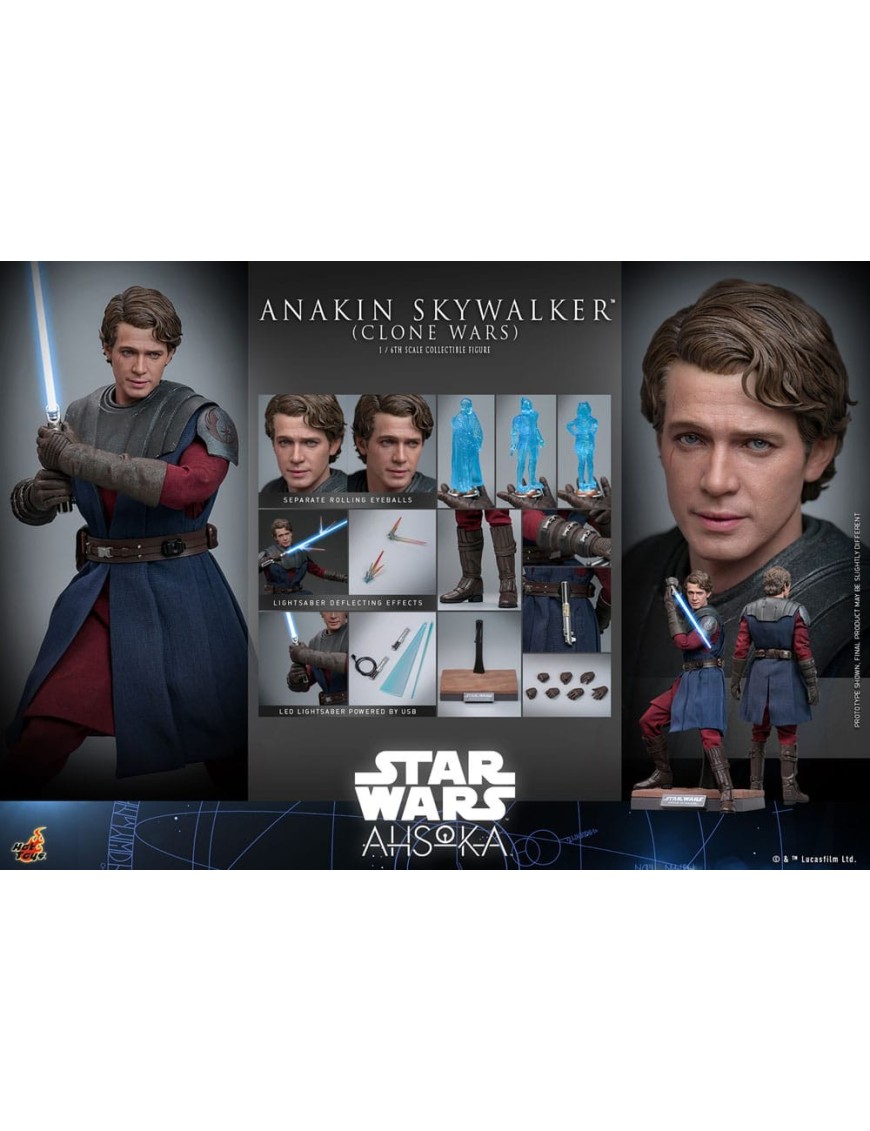 Hot Toys Television Masterpiece Star Wars Ahsoka Anakin Skywalker Clone Wars 1/6 Scale Collectible Figure Hot Toys Television Masterpiece Star Wars Ahsoka Anakin Skywalker Clone Wars 1/6 Scale Collectible Figure