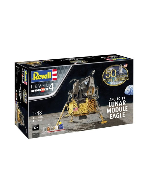 Revell NASA Apollo 11 Lunar Module Eagle Model Kit Gift Set 1/48 Scale