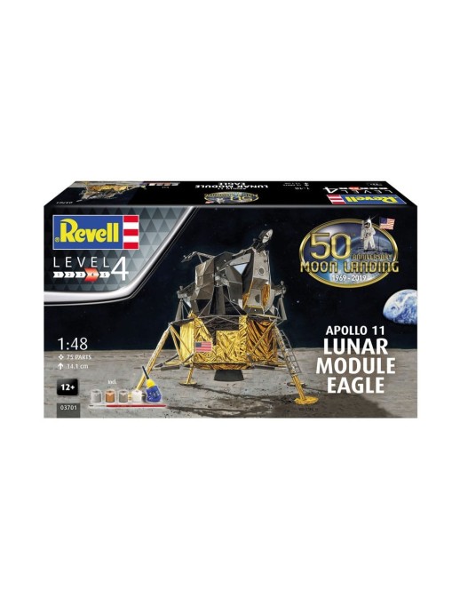 Revell NASA Apollo 11 Lunar Module Eagle Model Kit Gift Set 1/48 Scale