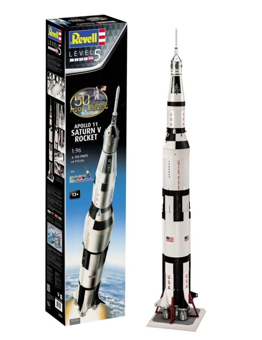 Revell NASA Apollo 11 Saturn V Rocket Model Kit Gift Set 1/96 Scale