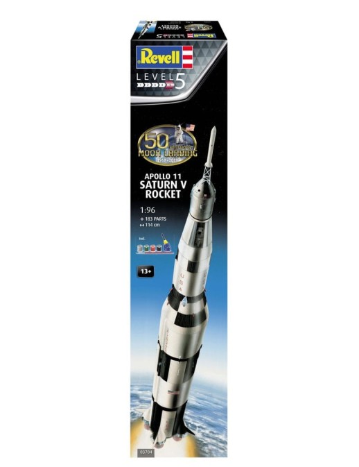 Revell NASA Apollo 11 Saturn V Rocket Model Kit Gift Set 1/96 Scale