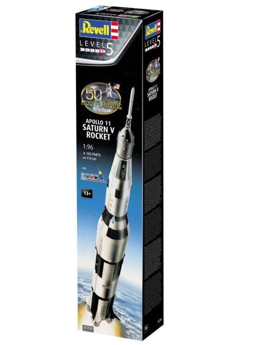 Revell NASA Apollo 11 Saturn V Rocket Model Kit Gift Set 1/96 Scale