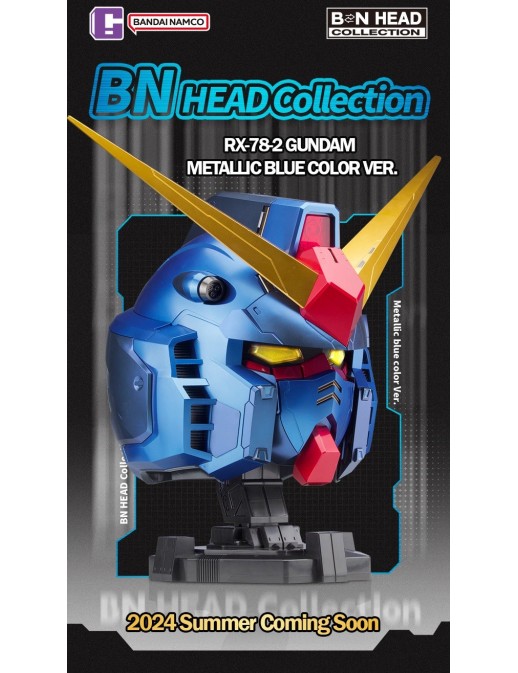 Bandai BN Head Collection Vol.1 Mobile Suit Gundam RX-78-2 Gundam Head Sculpt Metallic Blue Color Version