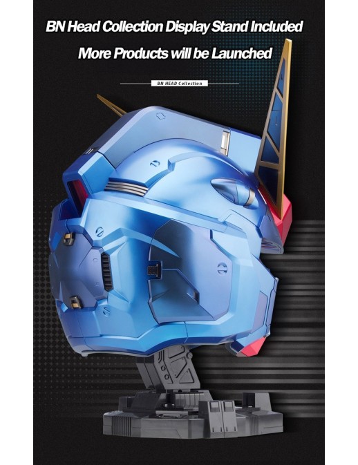 Bandai BN Head Collection Vol.1 Mobile Suit Gundam RX-78-2 Gundam Head Sculpt Metallic Blue Color Version