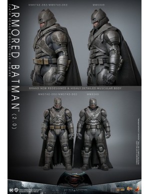 Hot Toys Movie Masterpiece Batman v Superman Dawn of Justice Armored Batman 2.0 1/6 Scale Collectible Figure