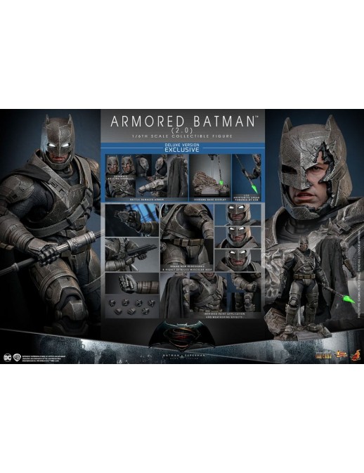 Hot Toys Movie Masterpiece Batman v Superman Dawn of Justice Armored Batman 2.0 1/6 Scale Collectible Figure Deluxe Version
