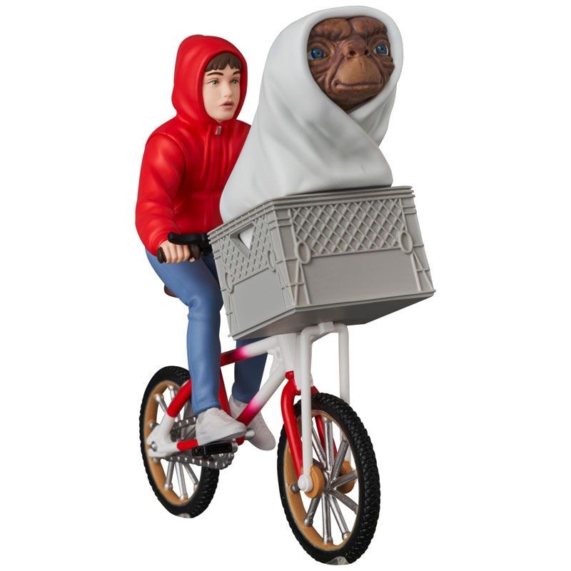 MEDICOM TOY ULTRA DETAIL MINI FIGURES E.T. THE EXTRA-TERRESTRIAL E.T. & ELLIOTT WITH BICYCLE