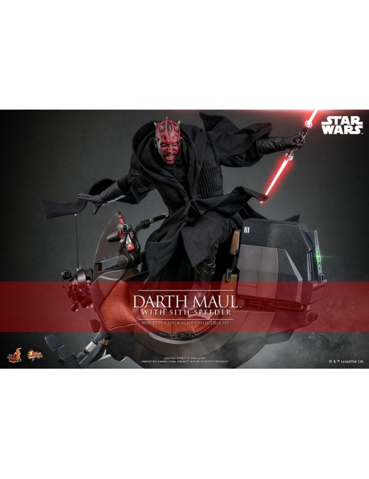 Hot Toys Movie Masterpiece Star Wars The Phantom Menace Darth Maul with Sith Speeder 1/6 Scale Collectible Figure