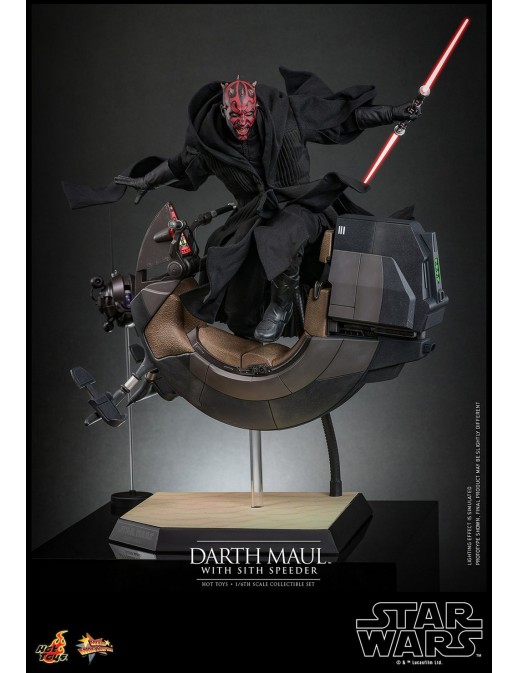 Hot Toys Movie Masterpiece Star Wars The Phantom Menace Darth Maul with Sith Speeder 1/6 Scale Collectible Figure
