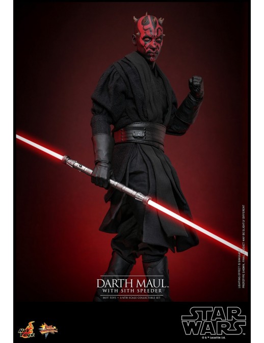 Hot Toys Movie Masterpiece Star Wars The Phantom Menace Darth Maul with Sith Speeder 1/6 Scale Collectible Figure