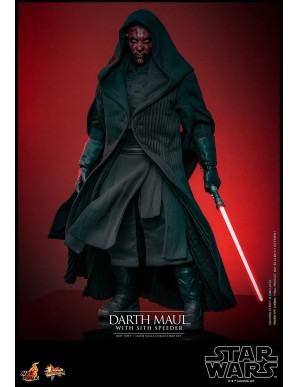 Hot Toys Movie Masterpiece Star Wars The Phantom Menace Darth Maul with Sith Speeder 1/6 Scale Collectible Figure