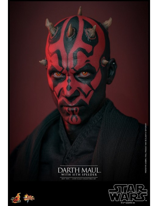 Hot Toys Movie Masterpiece Star Wars The Phantom Menace Darth Maul with Sith Speeder 1/6 Scale Collectible Figure