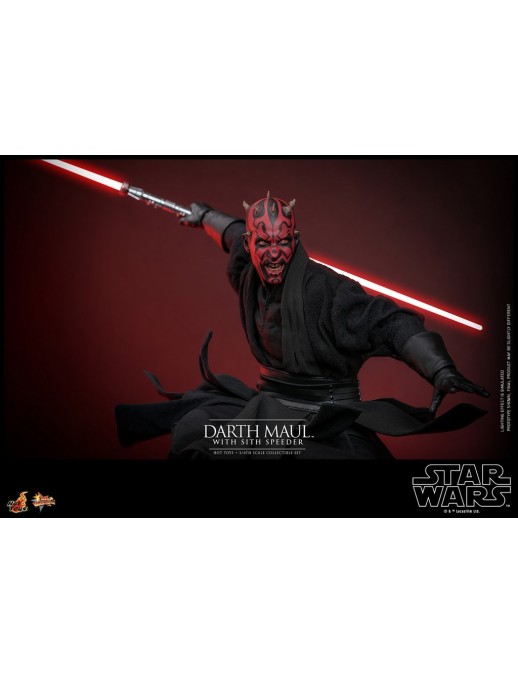 Hot Toys Movie Masterpiece Star Wars The Phantom Menace Darth Maul with Sith Speeder 1/6 Scale Collectible Figure