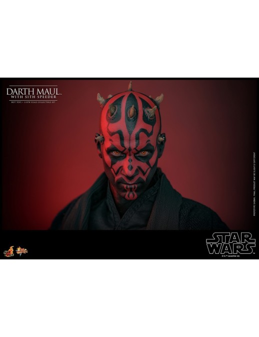 Hot Toys Movie Masterpiece Star Wars The Phantom Menace Darth Maul with Sith Speeder 1/6 Scale Collectible Figure