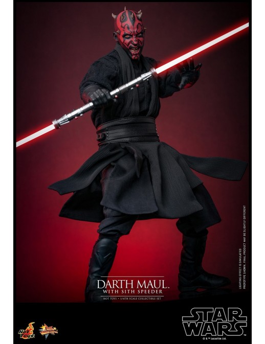 Hot Toys Movie Masterpiece Star Wars The Phantom Menace Darth Maul with Sith Speeder 1/6 Scale Collectible Figure