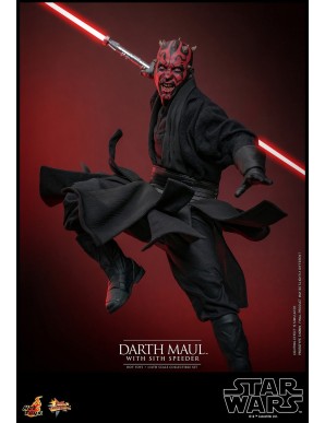 Hot Toys Movie Masterpiece Star Wars The Phantom Menace Darth Maul with Sith Speeder 1/6 Scale Collectible Figure