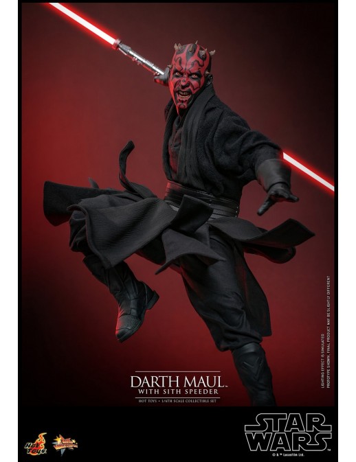 Hot Toys Movie Masterpiece Star Wars The Phantom Menace Darth Maul with Sith Speeder 1/6 Scale Collectible Figure