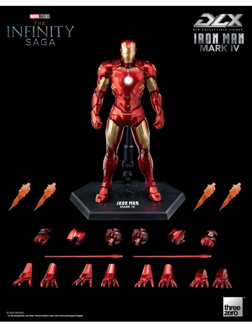 Threezero Avengers Infinity Saga DLX Collectible Figure Iron Man Mark IV 1/12 Scale