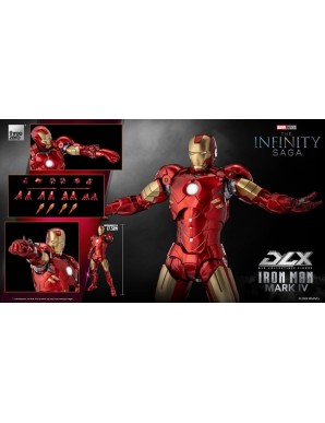 Threezero Avengers Infinity Saga DLX Collectible Figure Iron Man Mark IV 1/12 Scale