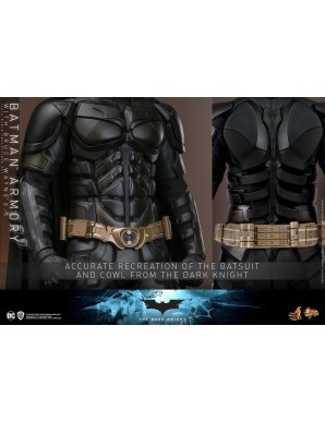 Hot Toys Movie Masterpiece The Dark Knight Batman Armory with Bruce Wayne 2.0 Version 1/6 Scale Collectible Figure Set