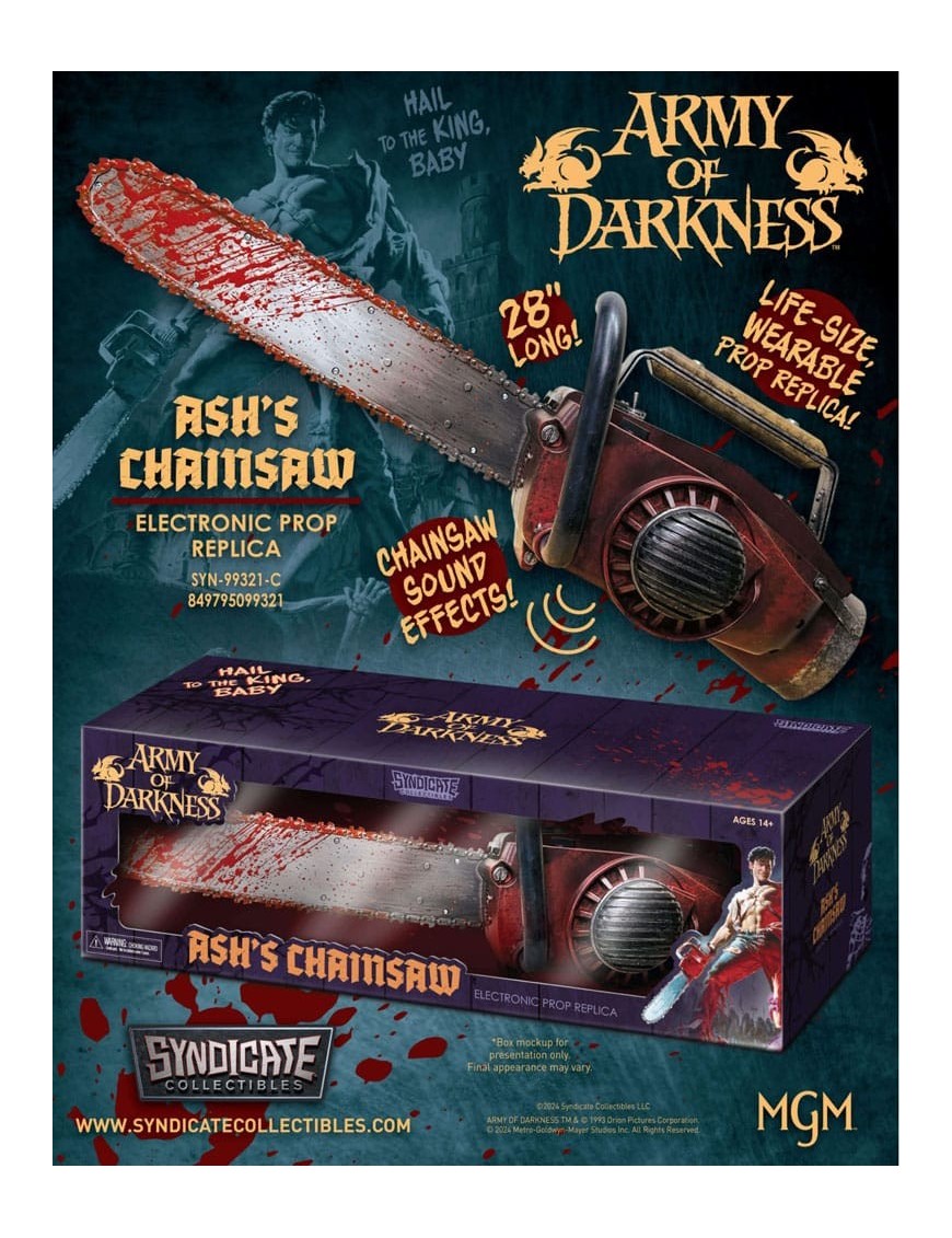 Syndicate Collectibles Army of Darkness Ash's Chainsaw Electronic Prop Replica Syndicate Collectibles Army of Darkness Ash's Chainsaw Electronic Prop Replica