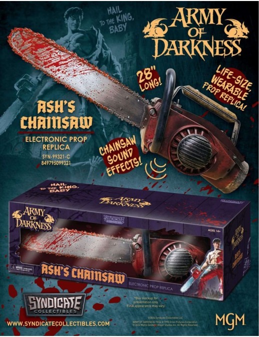 Syndicate Collectibles Army of Darkness Ash's Chainsaw Electronic Prop Replica