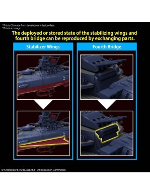 Bandai Be Forever Yamato REBEL 3199 Space Battleship Yamato 3199 3rd Refurbished Ver. Commemorative Paint 1/1000 Scale Model Kit