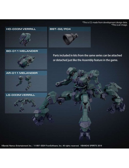 Bandai 30 Minutes Missions Armored Core VI Fires of Rubicon Balam Industries BD-011 Melander Liger Tail