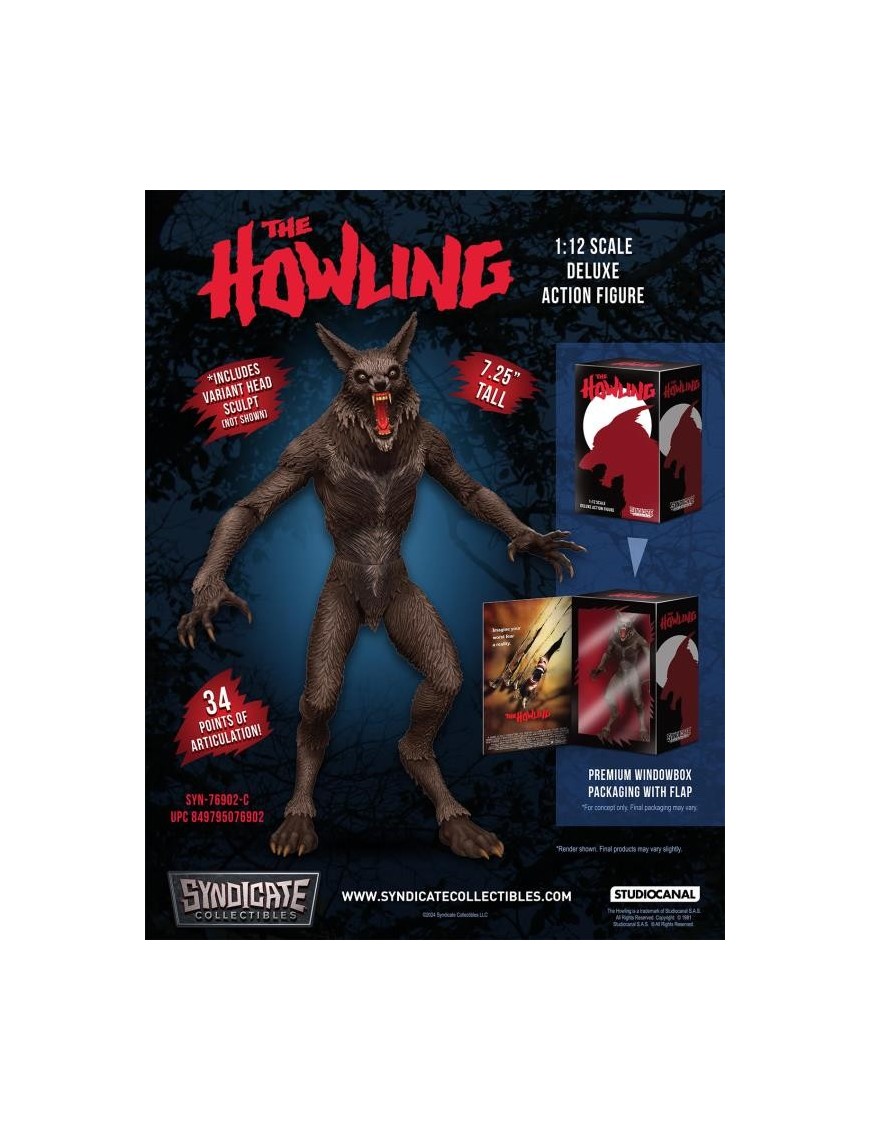 Syndicate Collectibles The Howling Werewolf 1/12 Scale Deluxe Action Figure Syndicate Collectibles The Howling Werewolf 1/12 Scale Deluxe Action Figure