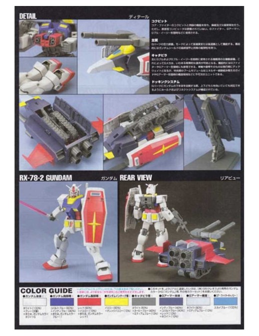 Bandai High Grade HGUC 1/144 Mobile Suit Gundam G-Armor + RX-78-2 Gundam